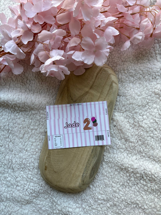 Étiquette personnalisée / Barre croustillante chocolatée